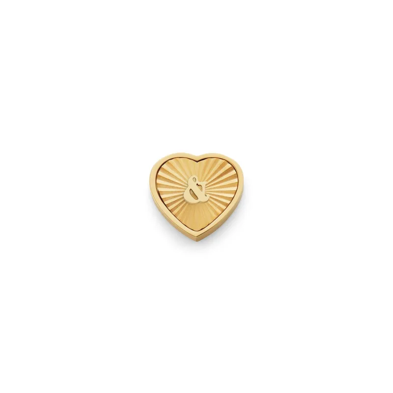 Textured Heart Charms (Gold) - & made by Abbott Lyon