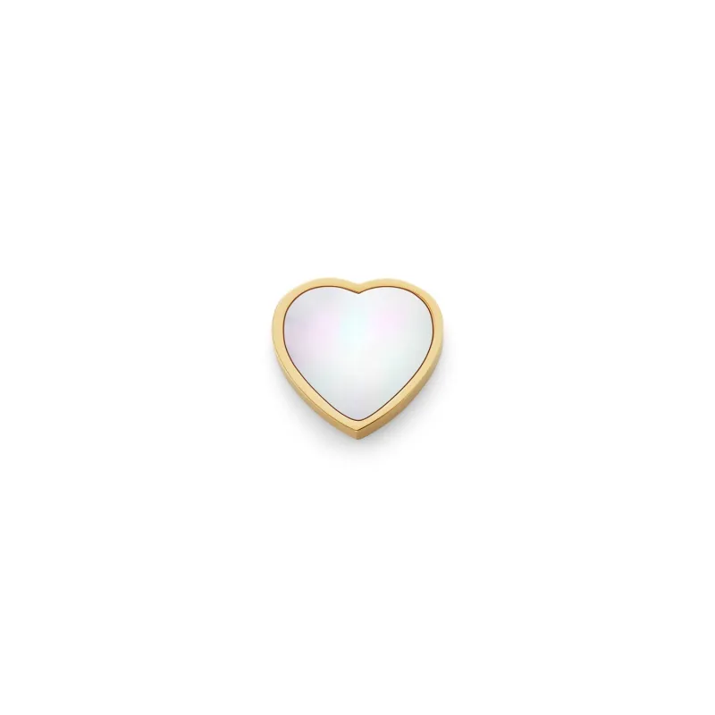 Pearl Heart Charms (Gold) - Plain sold by Abbott Lyon