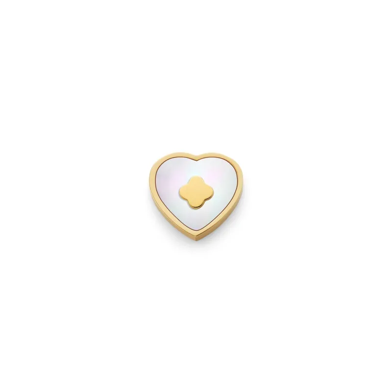 Pearl Heart Charms (Gold) - Clover sold by Abbott Lyon