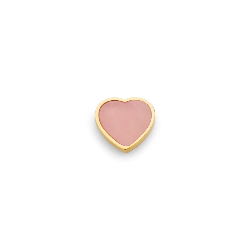 Rose Quartz Heart Charms (Gold) - Plain made by Abbott Lyon
