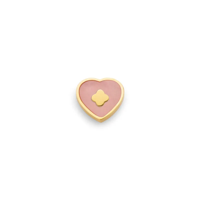 Rose Quartz Heart Charms (Gold) - Clover made by Abbott Lyon
