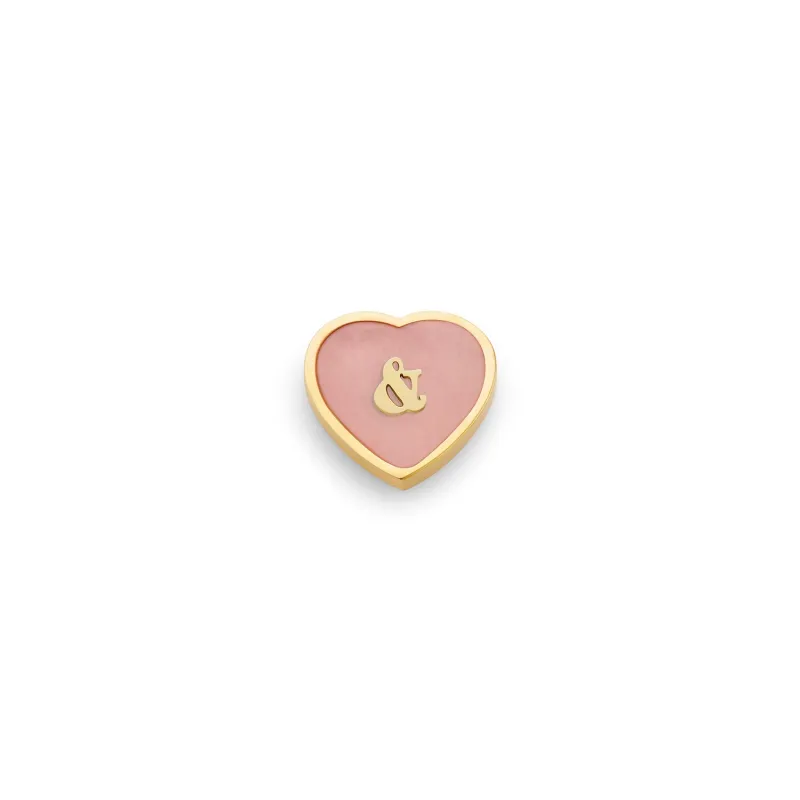 Rose Quartz Heart Charms (Gold) - & made by Abbott Lyon