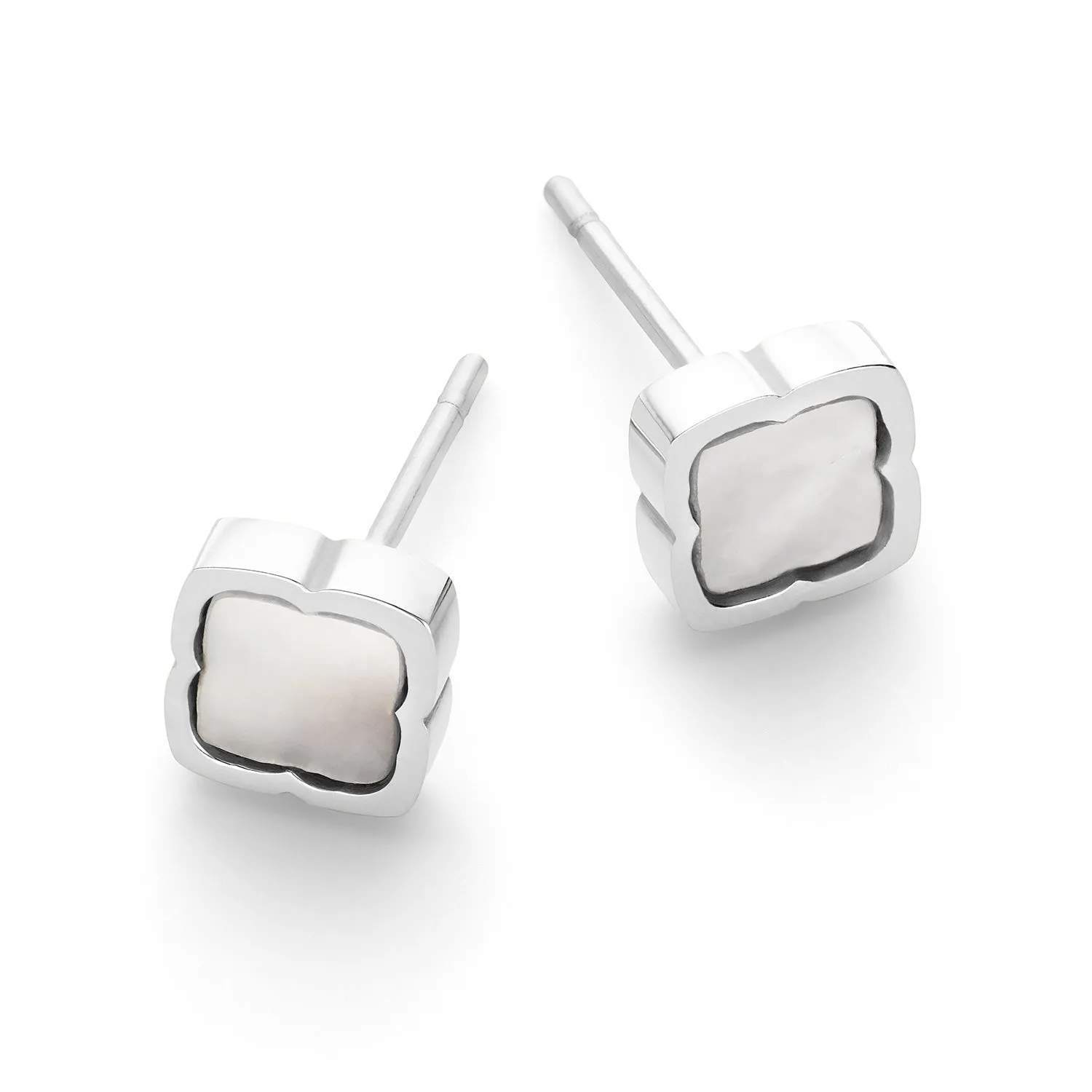 Mini Pearl Clover Stud Earrings (Silver) sold by Abbott Lyon product image thumbnail 4