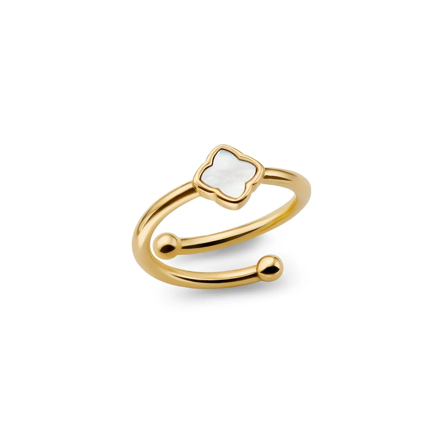 Mini Pearl Clover Ring (Gold) sold by Abbott Lyon