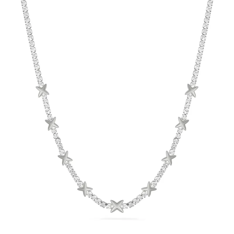 Crystal Fixed Charm Necklace (Silver) sold by Abbott Lyon