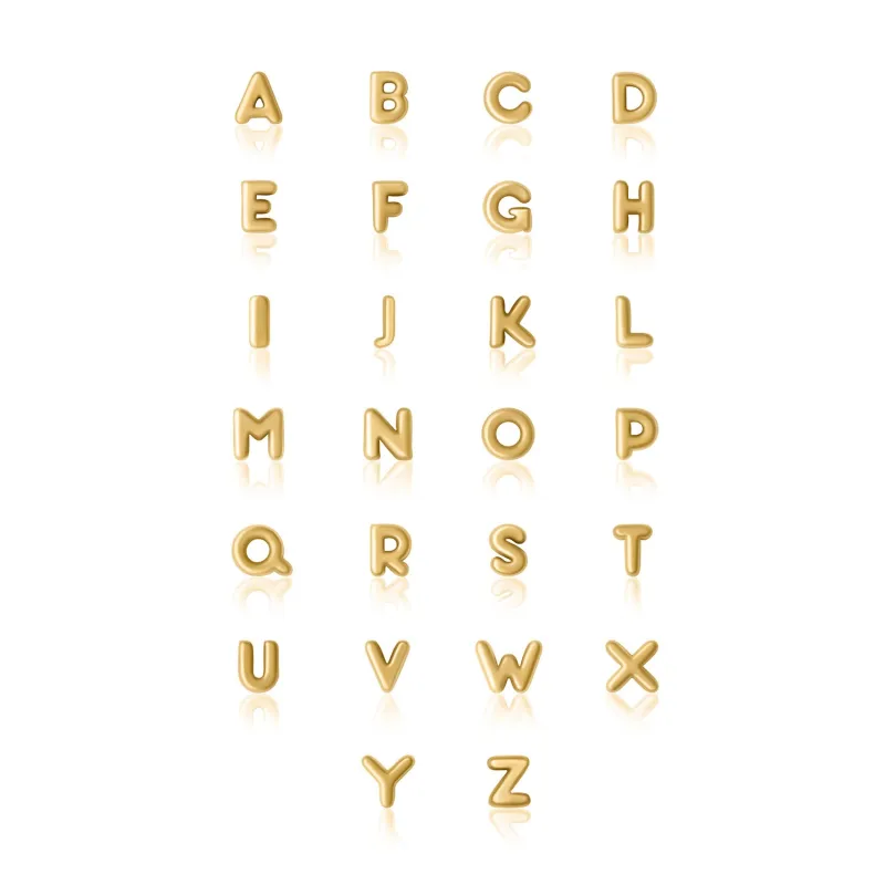 Fixed Charm - Bubble Initial Charm (Gold) sold by Abbott Lyon