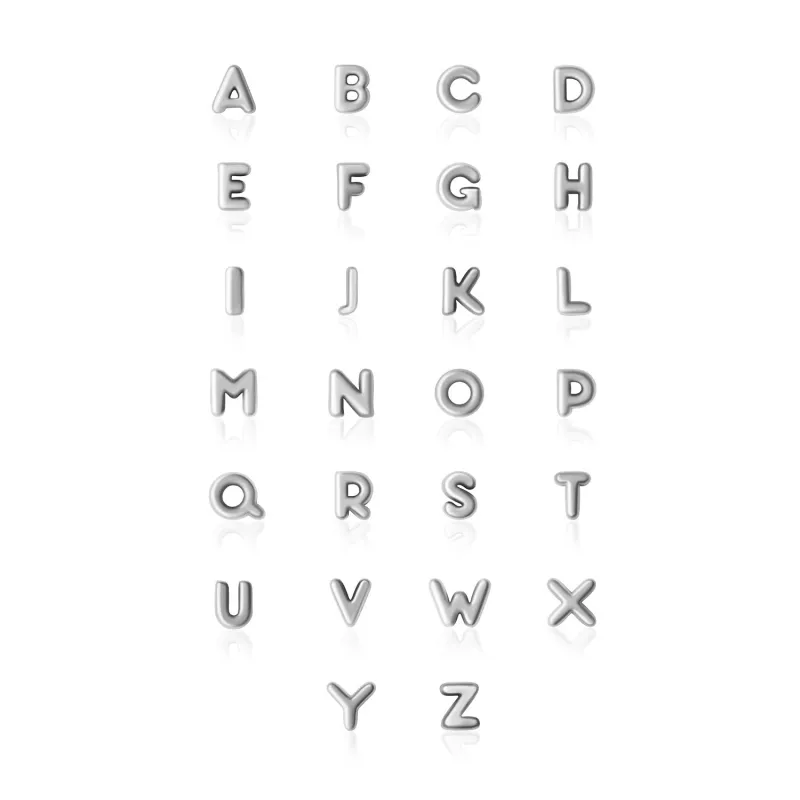 Fixed Charm - Bubble Initial Charm (Silver) sold by Abbott Lyon