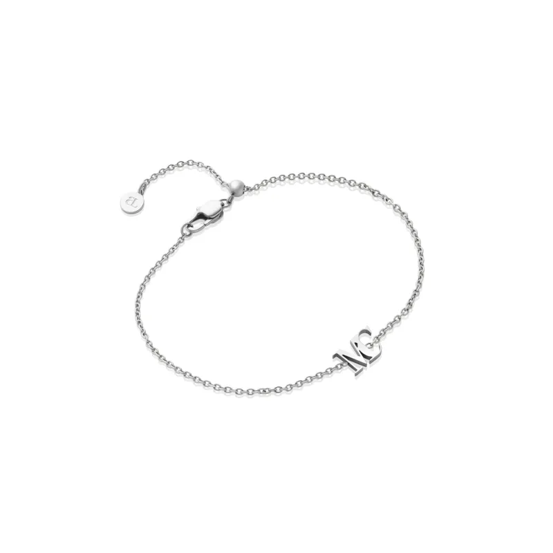 Mini Double Initial Bracelet (Silver) sold by Abbott Lyon