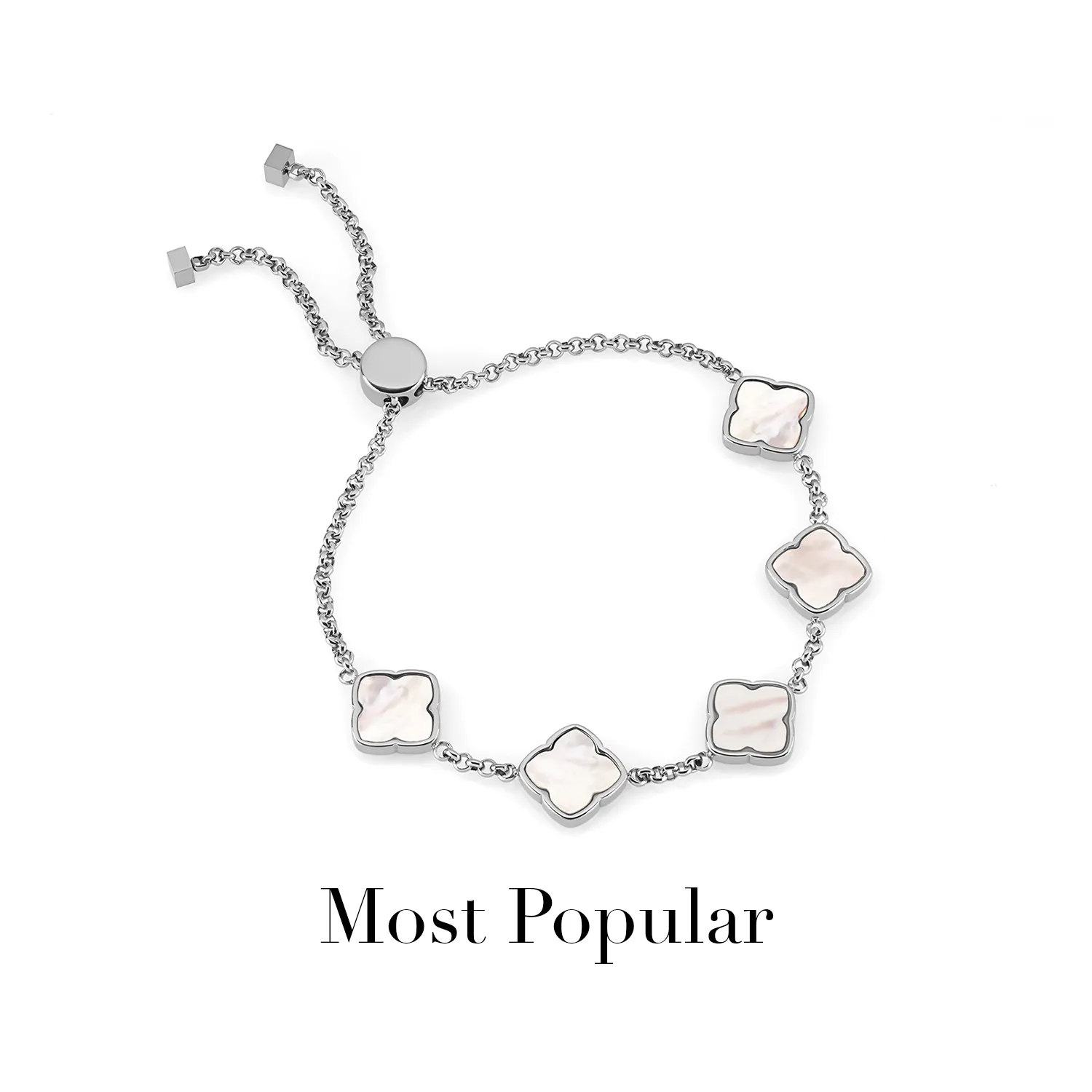 Multi Pearl Clover Bracelet (Silver) sold by Abbott Lyon product image thumbnail 4