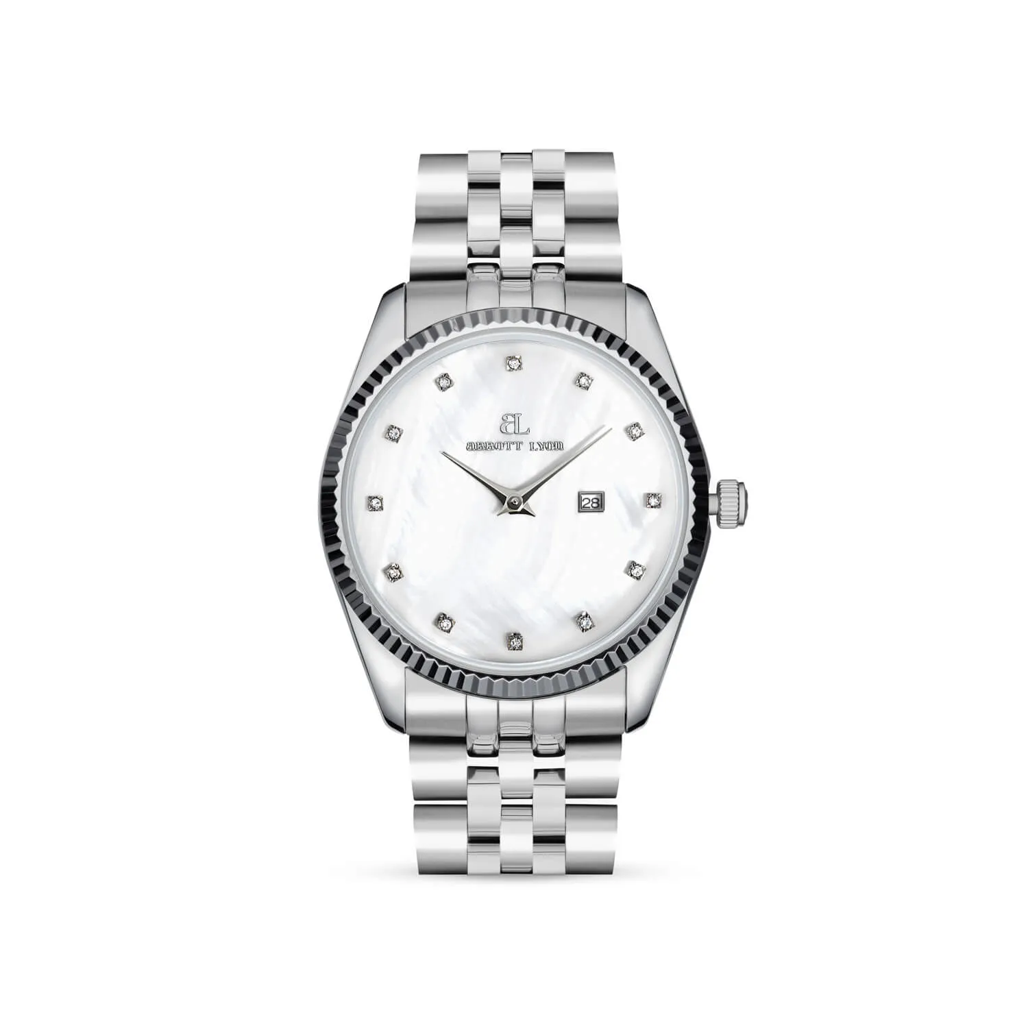 Silver Pearl Link Belgravia 36 Watch sold by Abbott Lyon