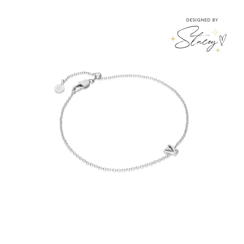 Stacey's Stories Doodle Heart Bracelet (Silver) sold by Abbott Lyon