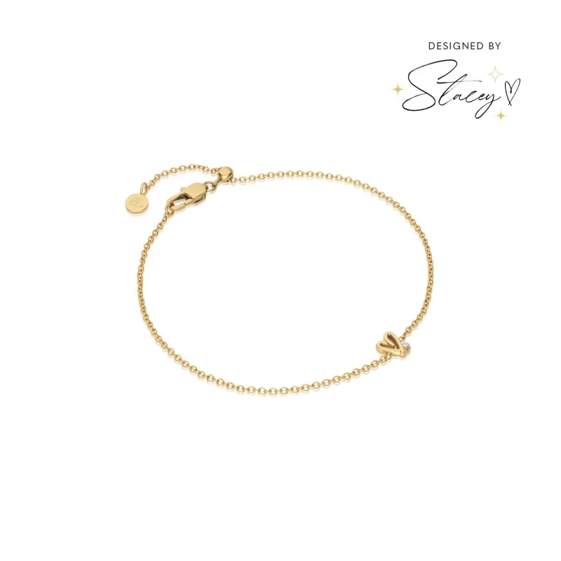 Stacey's Stories Doodle Heart Bracelet (Gold) sold by Abbott Lyon