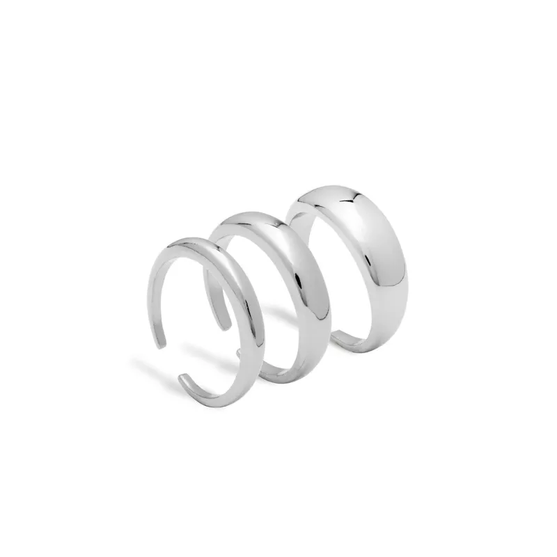 Domed Ring Stack (Silver) sold by Abbott Lyon