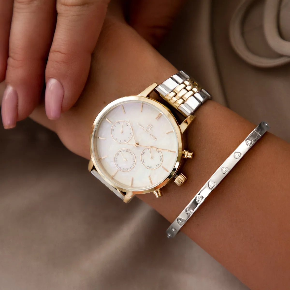 Crystal Heart Bangle (Silver) sold by Abbott Lyon product image thumbnail 4