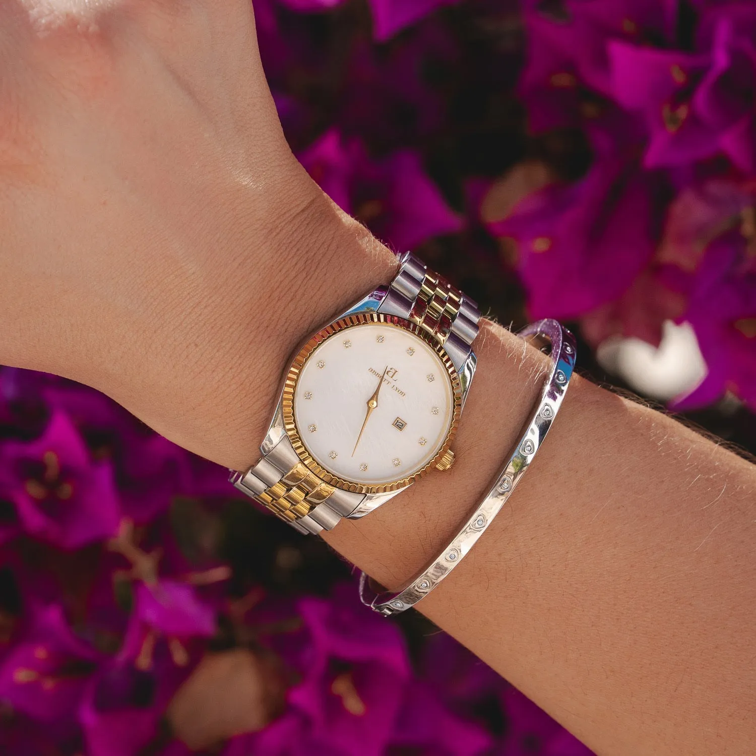 Crystal Heart Bangle (Silver) sold by Abbott Lyon product image thumbnail 3