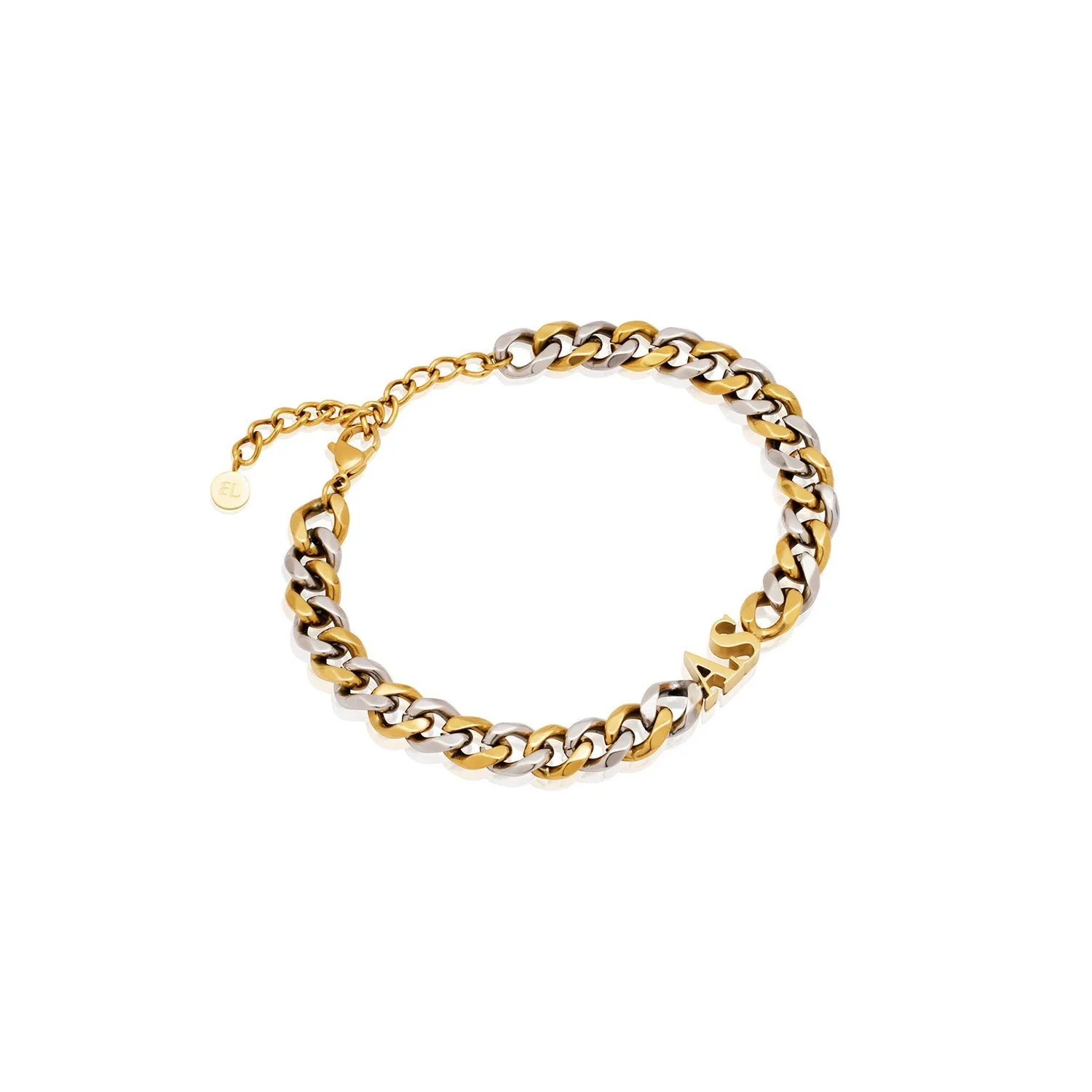 Initial Curb Bracelet (Gold/Silver) sold by Abbott Lyon