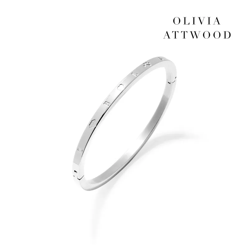 Custom Stamped Bangle (Silver) sold by Abbott Lyon