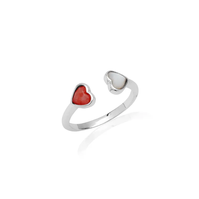 Custom Heart Birthstone Ring (Silver) sold by Abbott Lyon
