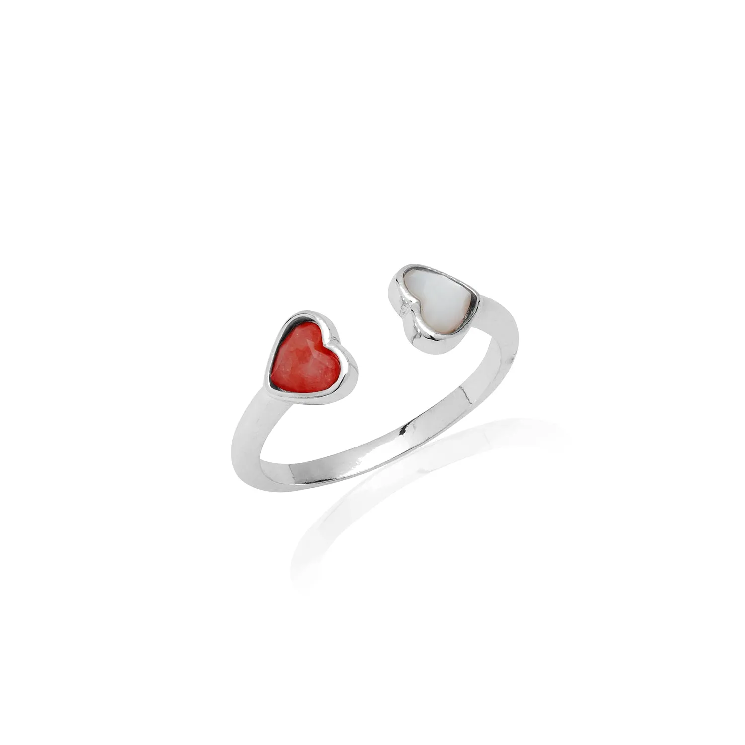 Custom Heart Birthstone Ring (Silver) sold by Abbott Lyon