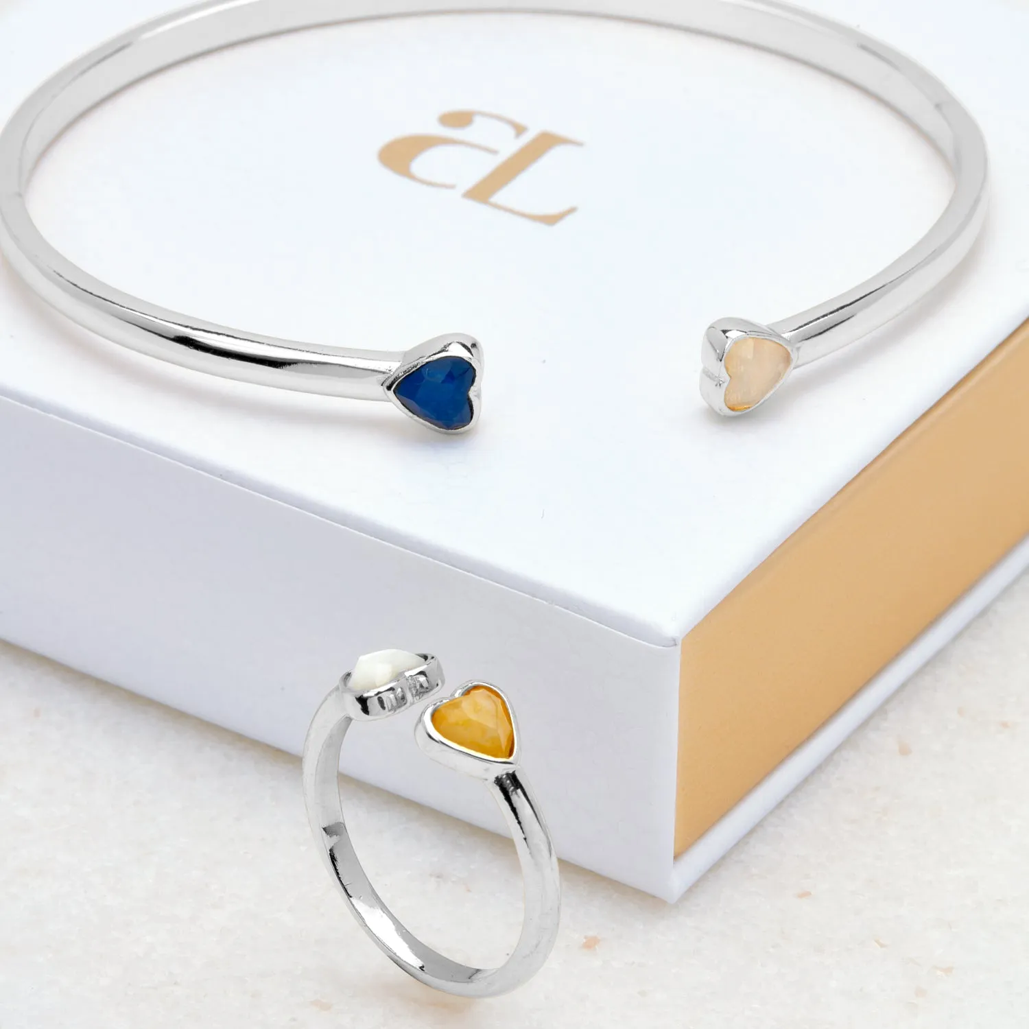 Custom Heart Birthstone Ring (Silver) sold by Abbott Lyon product image thumbnail 4