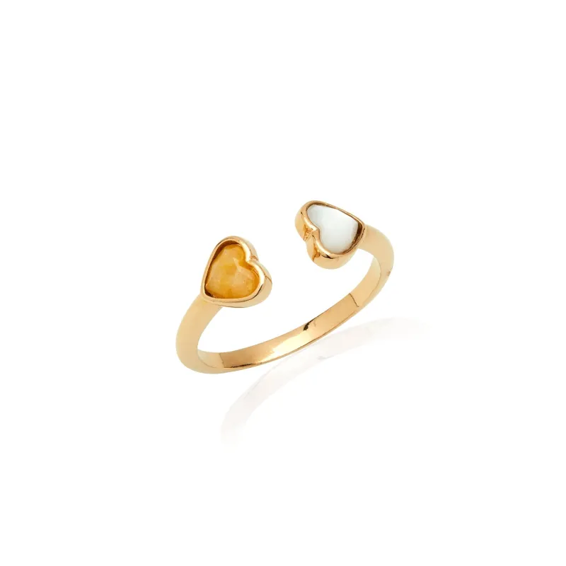 Custom Heart Birthstone Ring (Gold) sold by Abbott Lyon