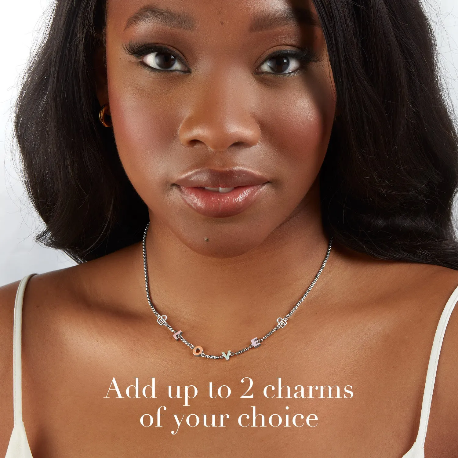 Custom Enamel Name Necklace (Silver) sold by Abbott Lyon product image thumbnail 5