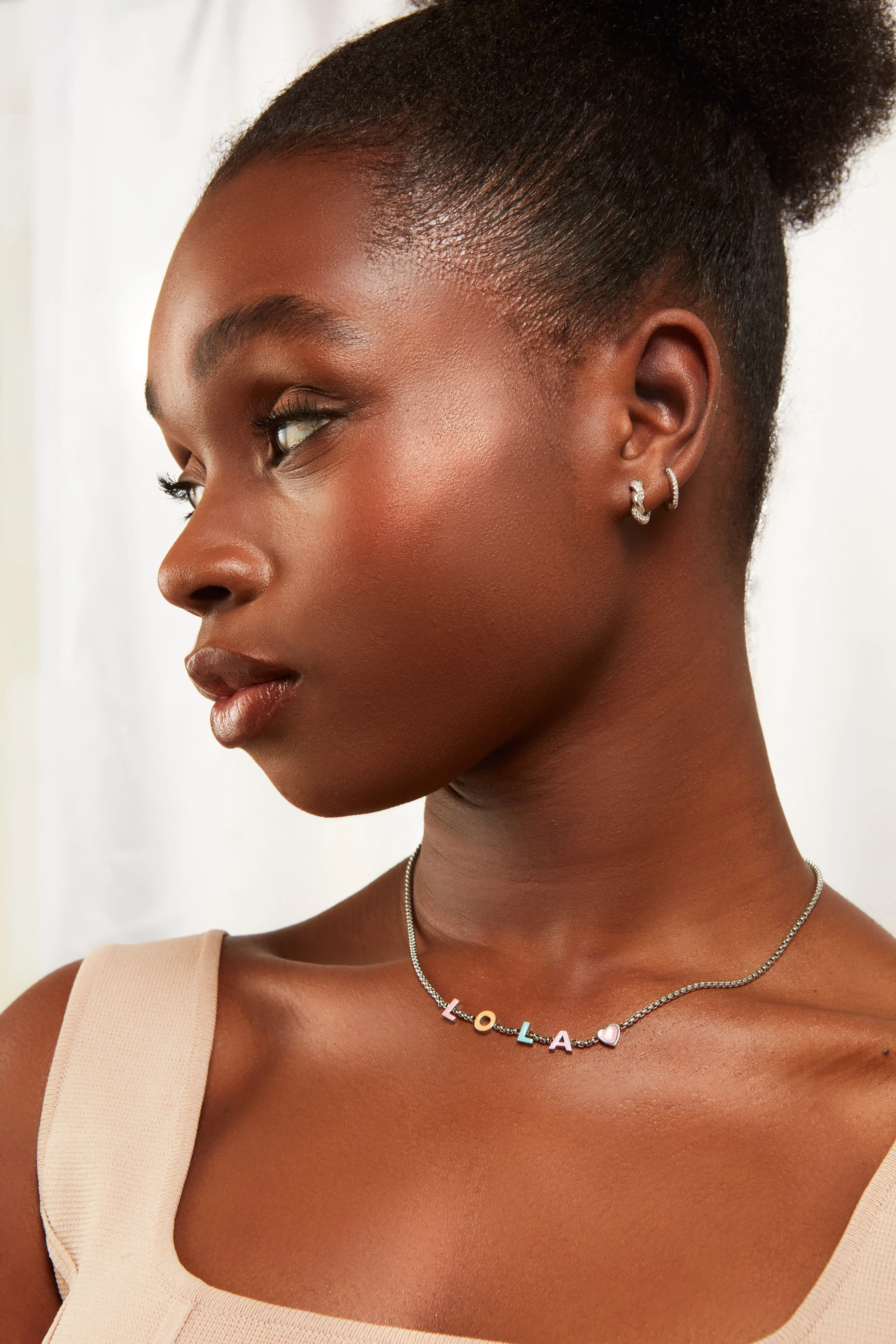 Custom Enamel Name Necklace (Silver) sold by Abbott Lyon product image thumbnail 3