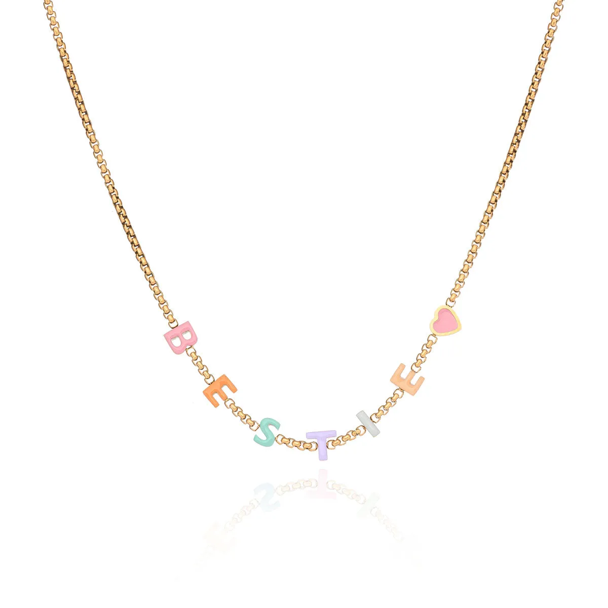 Custom Enamel Name Necklace (Gold) sold by Abbott Lyon