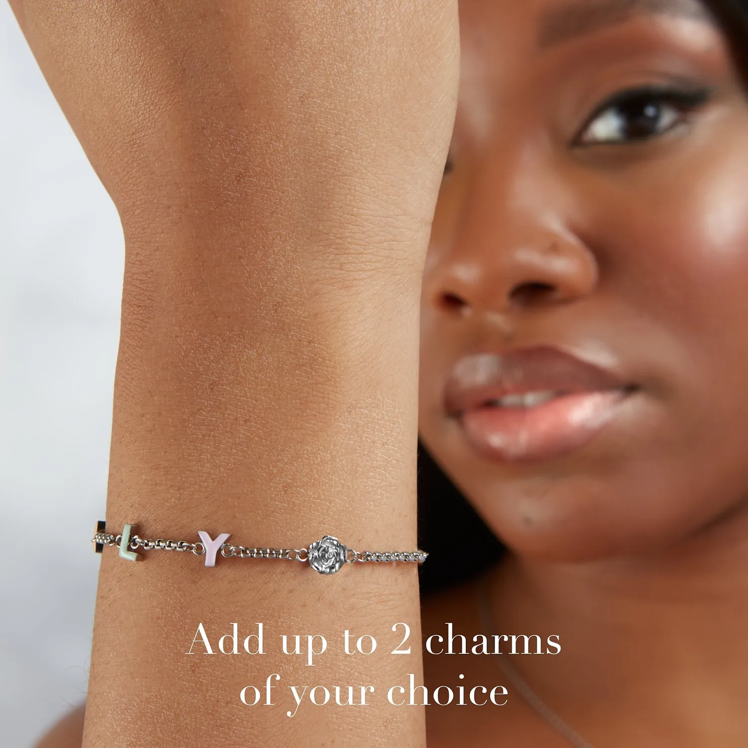 Custom Enamel Name Bracelet (Silver) sold by Abbott Lyon product image thumbnail 5