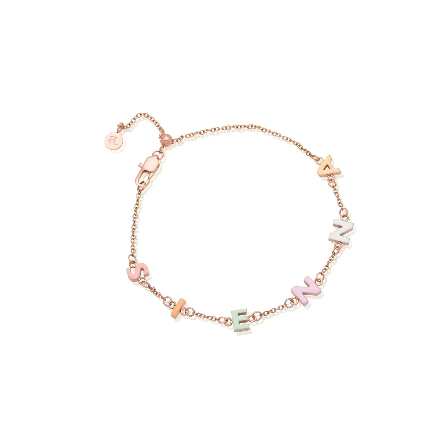 Custom Enamel Name Bracelet (Rose Gold) sold by Abbott Lyon product image thumbnail 5