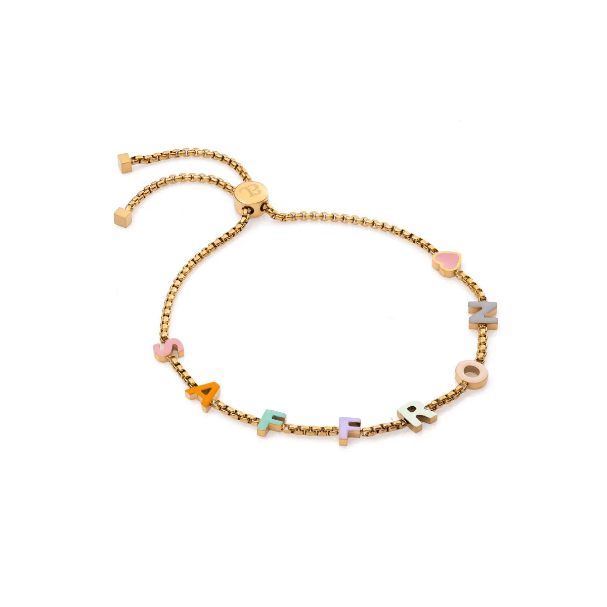 Custom Enamel Name Bracelet (Gold) sold by Abbott Lyon