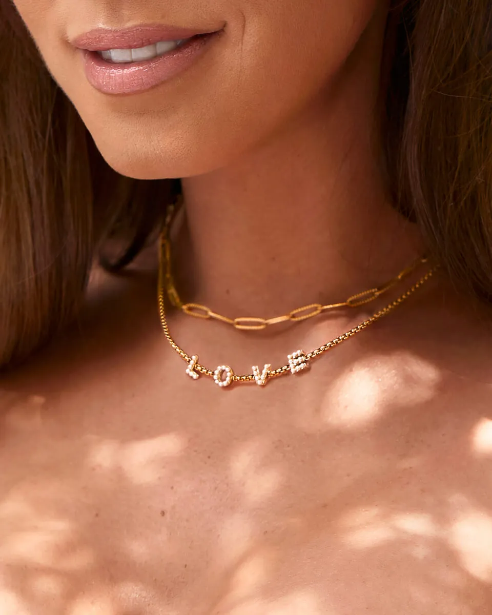 Pearl Custom Name Necklace (Gold) sold by Abbott Lyon product image thumbnail 2