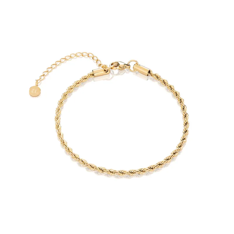 Small Rope Chain Bracelet (Gold) sold by Abbott Lyon
