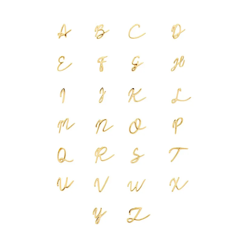 Stacey's Stories Script Initial Pendant (Gold) sold by Abbott Lyon