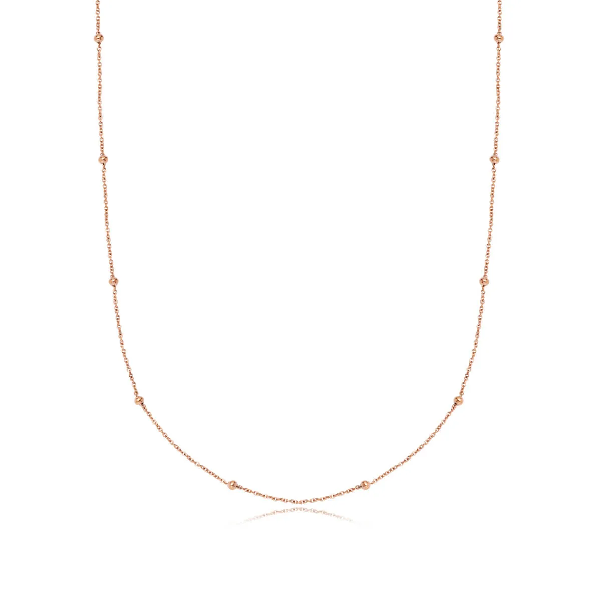 Layering Sphere Chain Necklace (Rose Gold) sold by Abbott Lyon