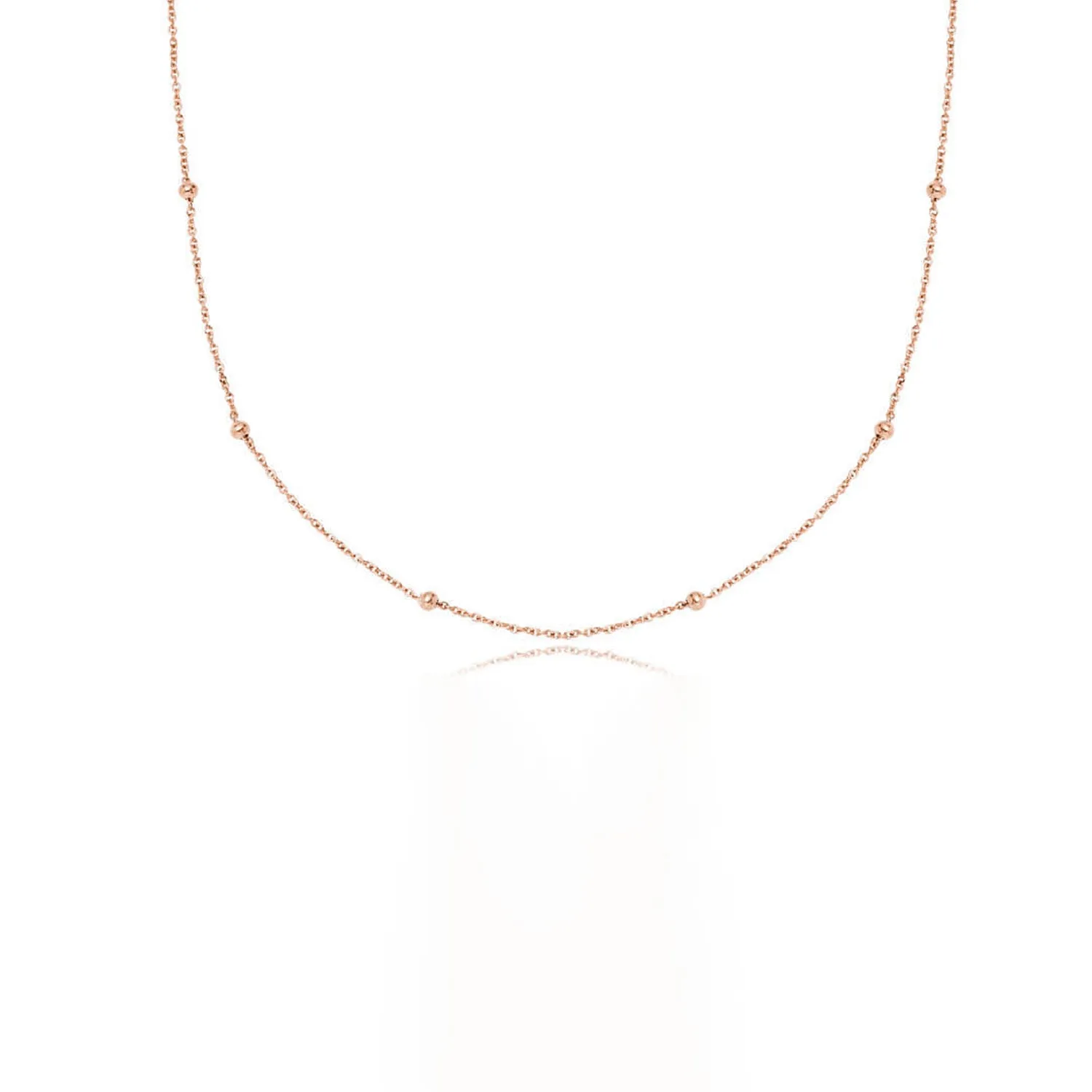 Layering Sphere Chain Necklace (Rose Gold) sold by Abbott Lyon product image thumbnail 3
