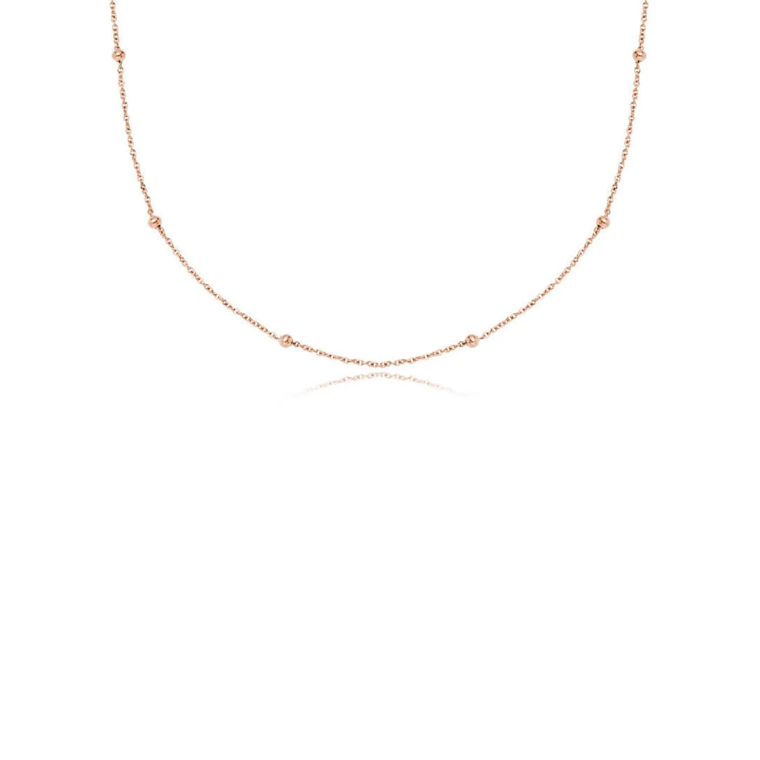 Layering Sphere Chain Necklace (Rose Gold) sold by Abbott Lyon product image thumbnail 2