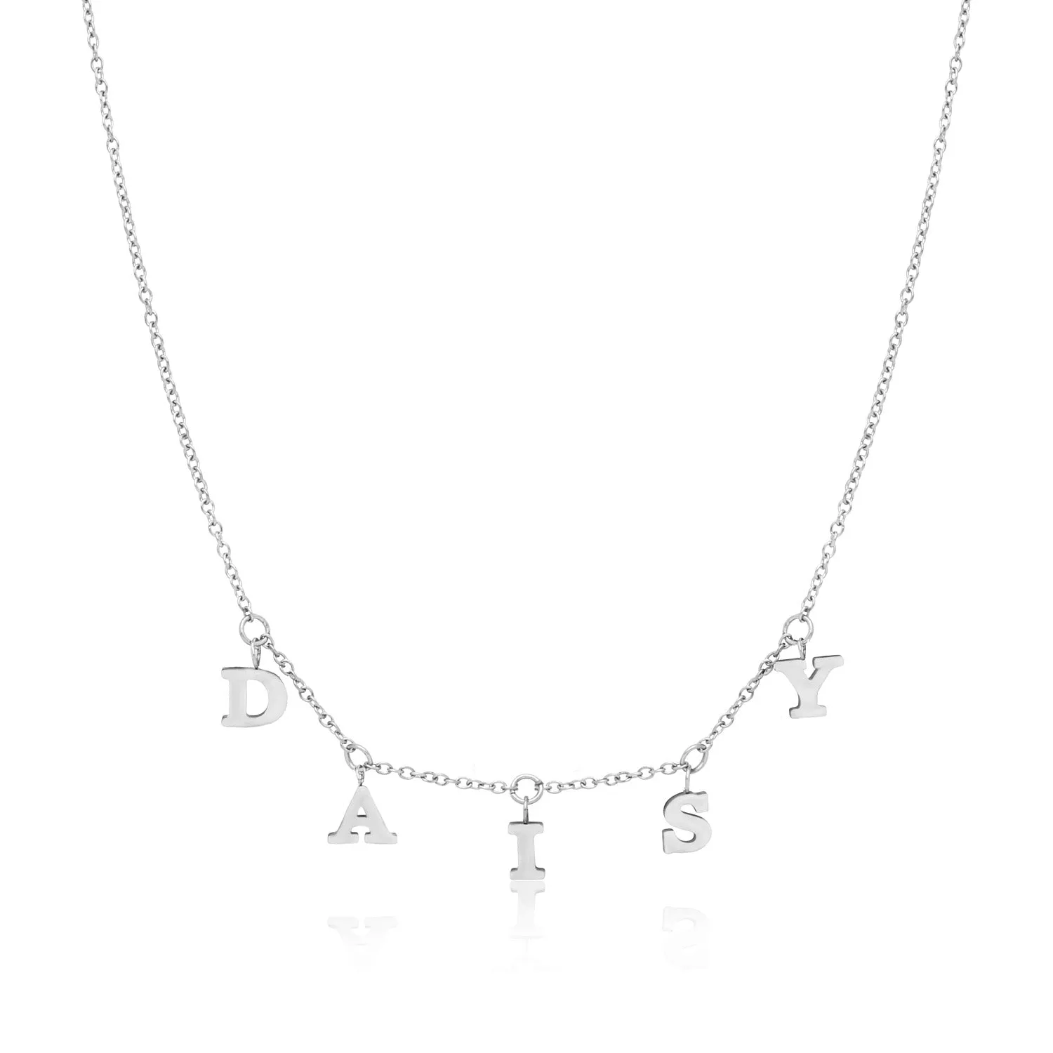 Mini Hanging Letter Name Necklace (Silver) sold by Abbott Lyon product image thumbnail 5