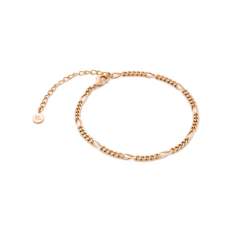 Layering Small Figaro Chain Bracelet (Rose Gold) sold by Abbott Lyon