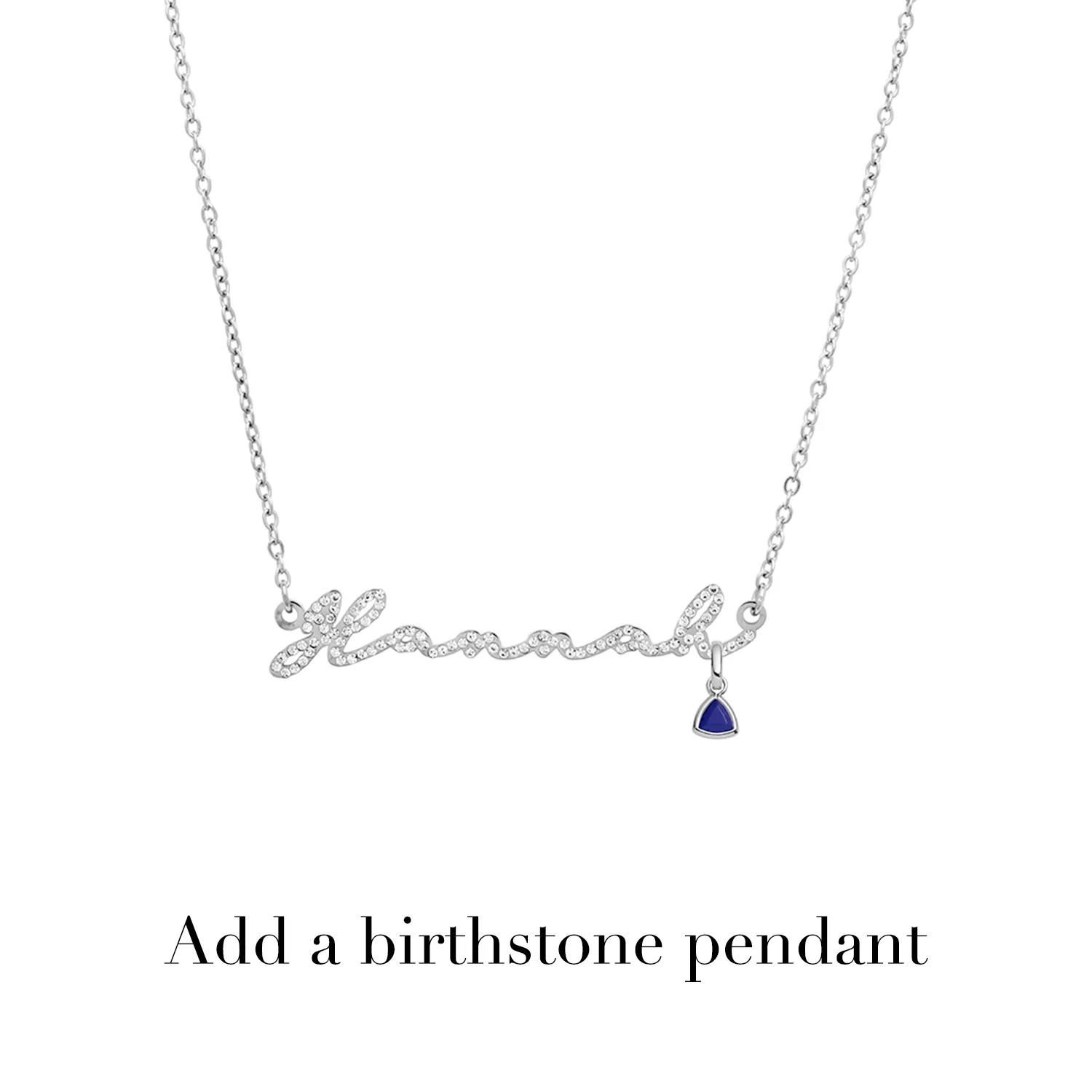 Crystal Signature Name Necklace (Silver) sold by Abbott Lyon product image thumbnail 3