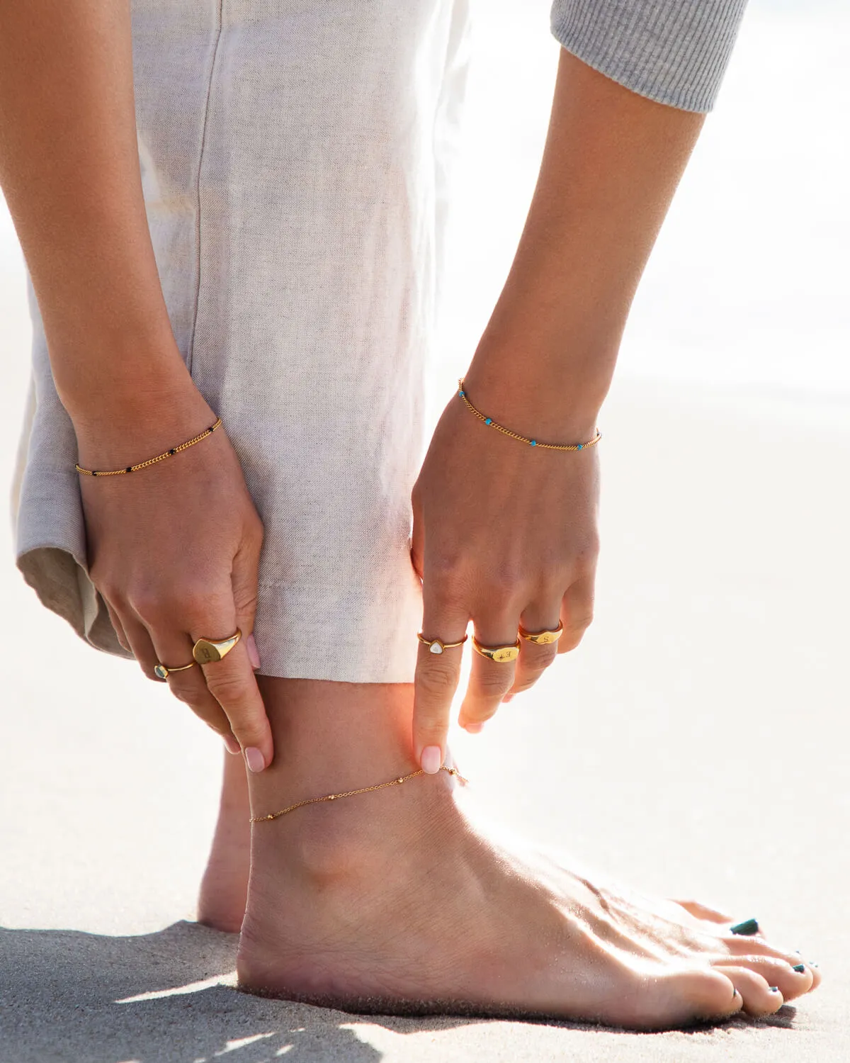 Sphere Chain Anklet (Gold) sold by Abbott Lyon product image thumbnail 5