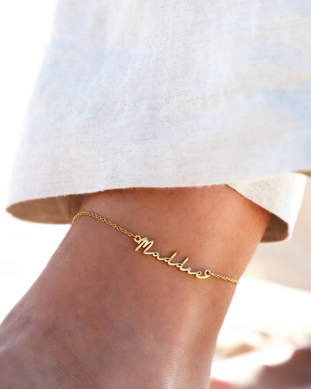 Signature Name Anklet (Gold) sold by Abbott Lyon product image thumbnail 3