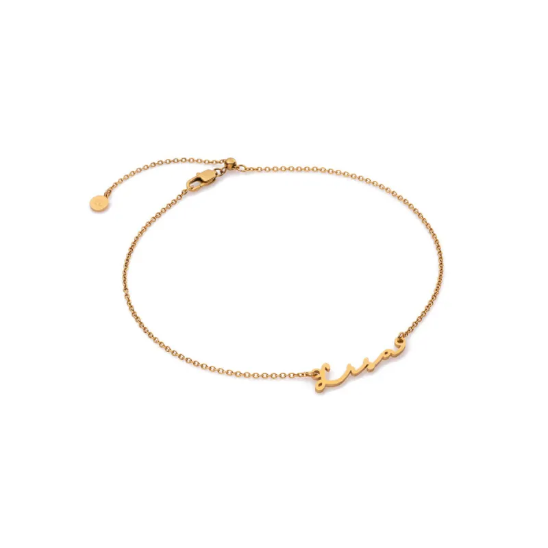 Signature Name Anklet (Gold) sold by Abbott Lyon