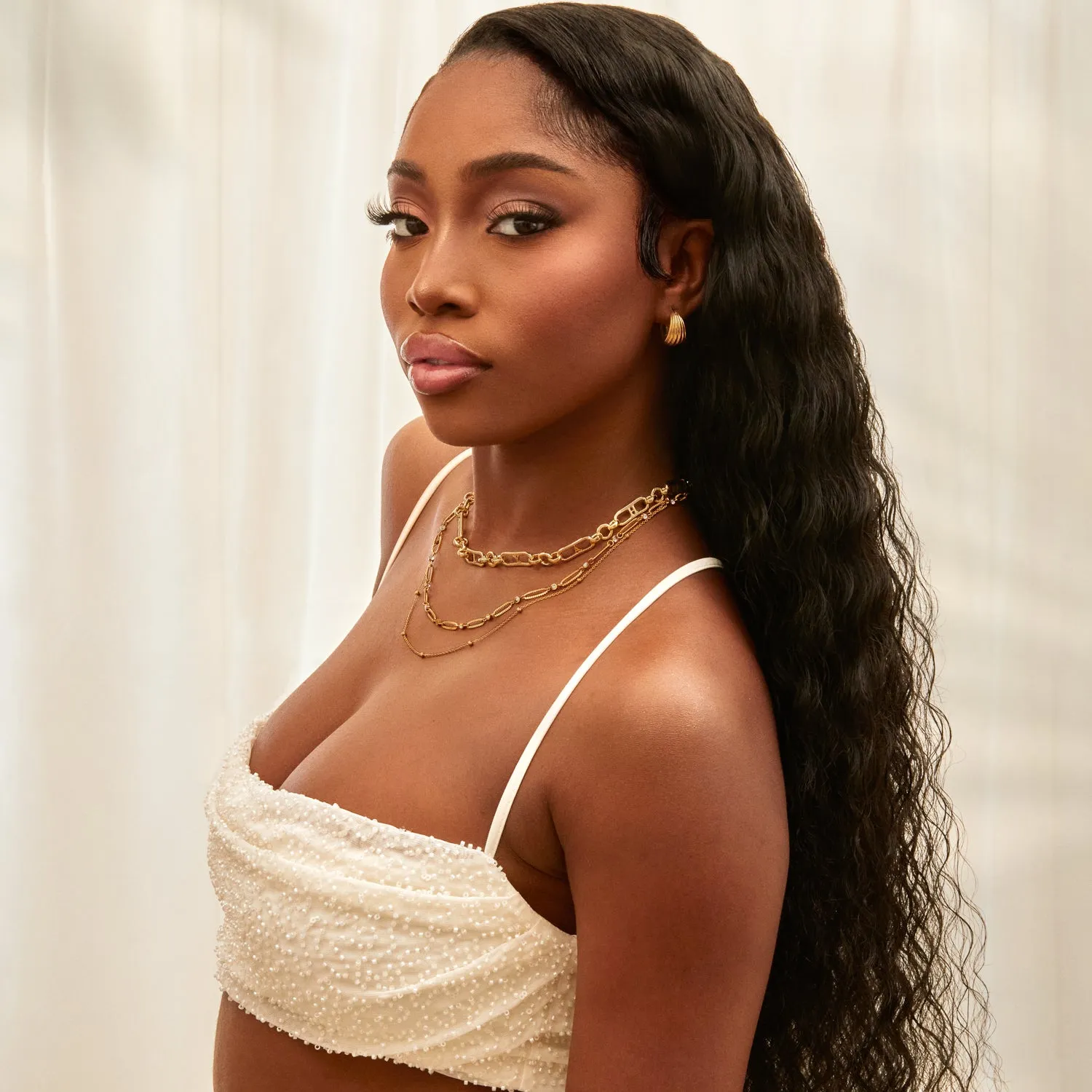 Ribbed Hoops (Gold) sold by Abbott Lyon product image thumbnail 2