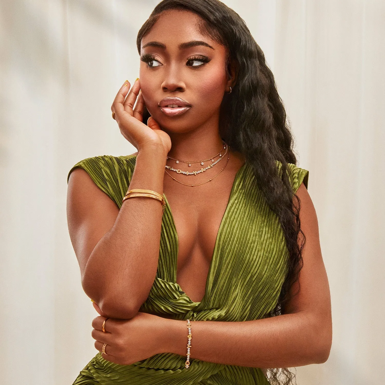 Custom Name Tennis Necklace (Gold) sold by Abbott Lyon product image thumbnail 3