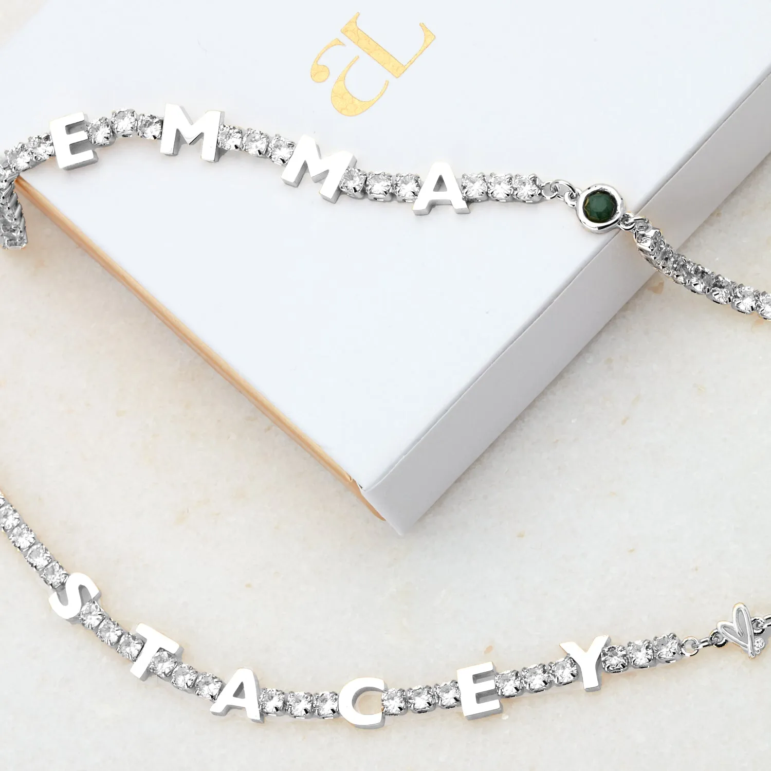 Custom Name Tennis Necklace (Silver) sold by Abbott Lyon product image thumbnail 5