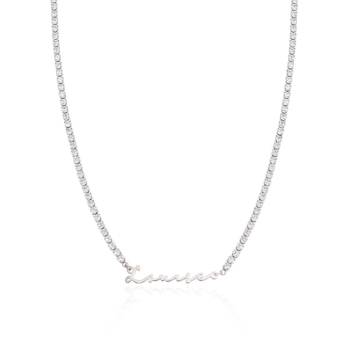 Signature Name Tennis Necklace (Silver) sold by Abbott Lyon