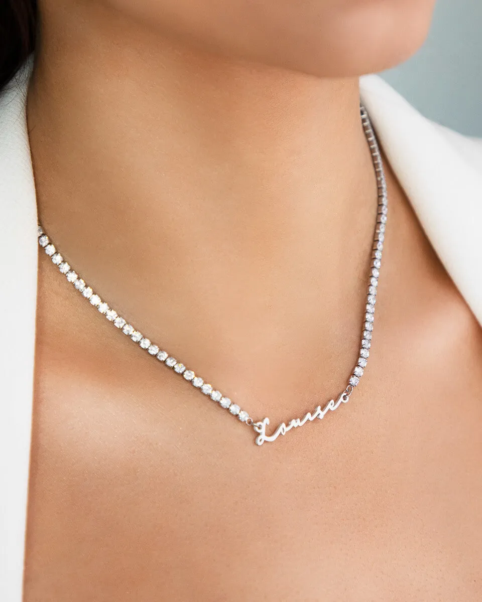 Signature Name Tennis Necklace (Silver) sold by Abbott Lyon product image thumbnail 3