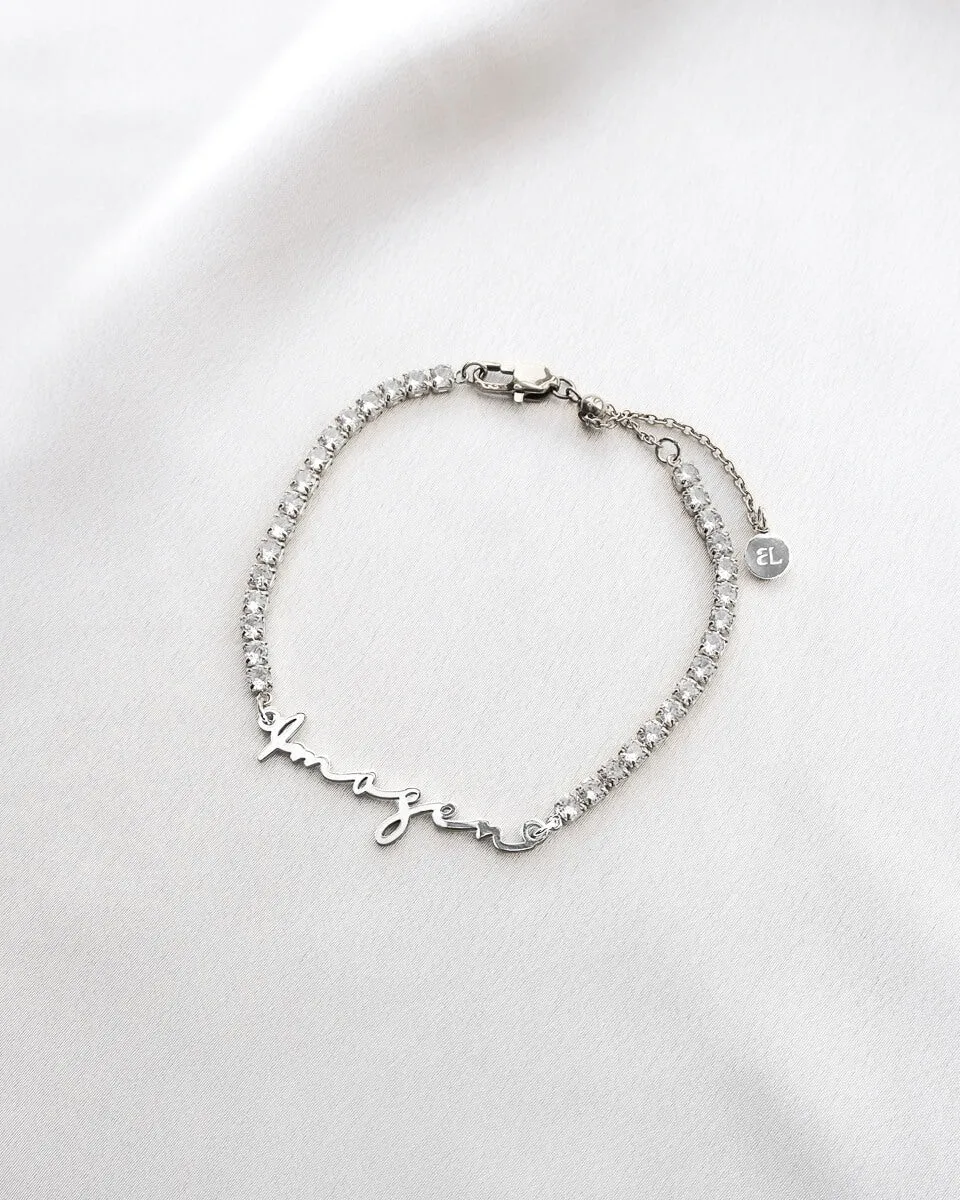 Signature Name Tennis Bracelet (Silver) sold by Abbott Lyon product image thumbnail 5