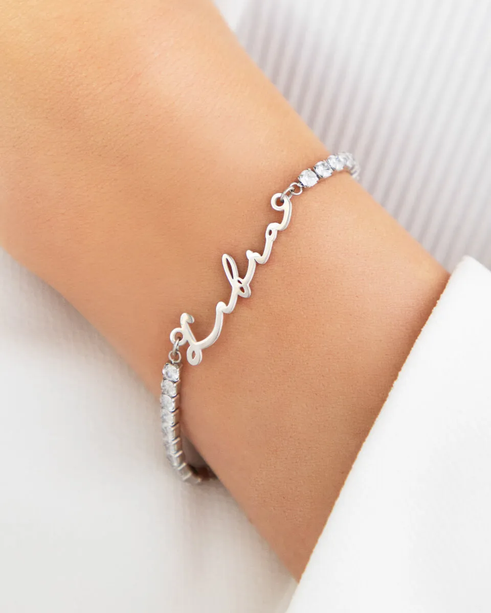 Signature Name Tennis Bracelet (Silver) sold by Abbott Lyon product image thumbnail 3